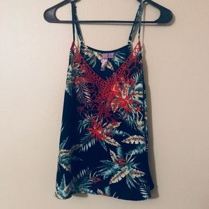 Tropical Tank Top Navy